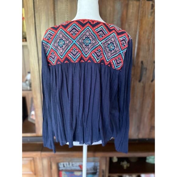 American Eagle Outfitters Size Large Open‎ Cotton Cardigan w/ Western Embroidery - Picture 4 of 6